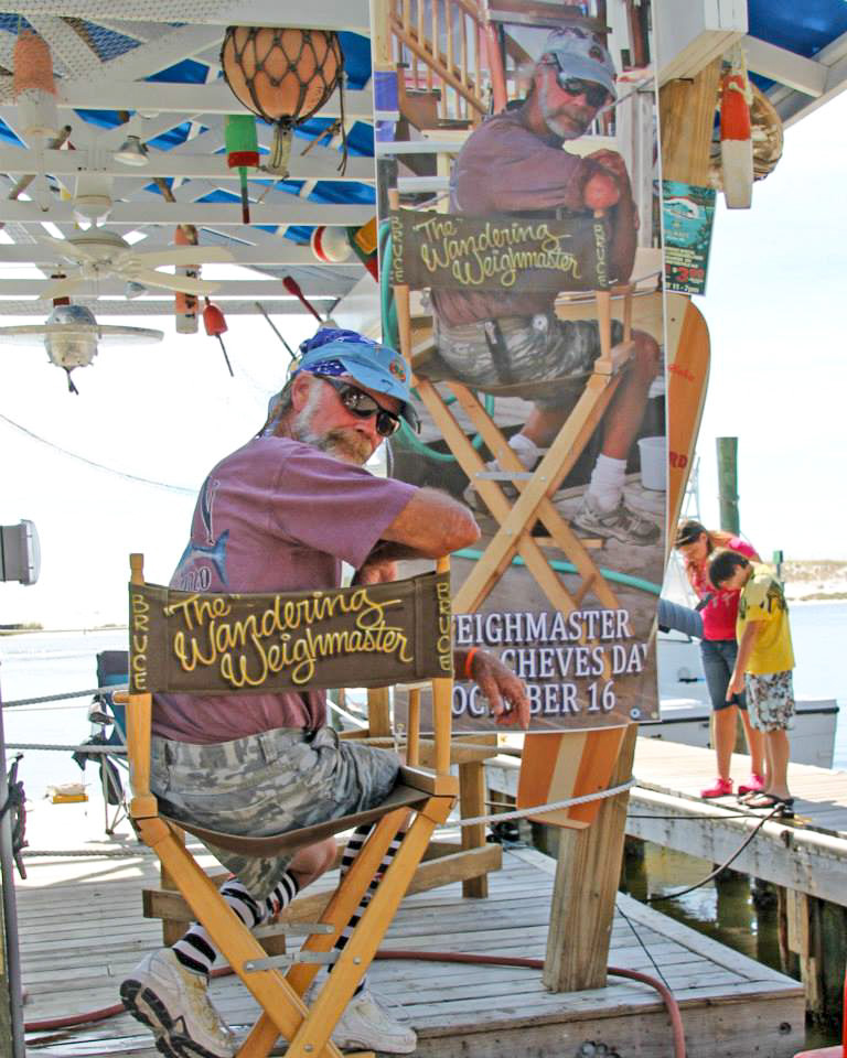 Bruce Cheves the weigh master at the Destin Fishing Rodeo