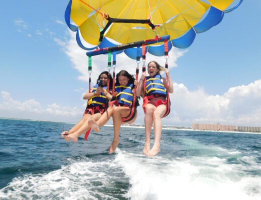 Parasailing over Destin Florida with Pelican Adventures