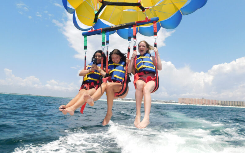 Parasailing over Destin Florida with Pelican Adventures
