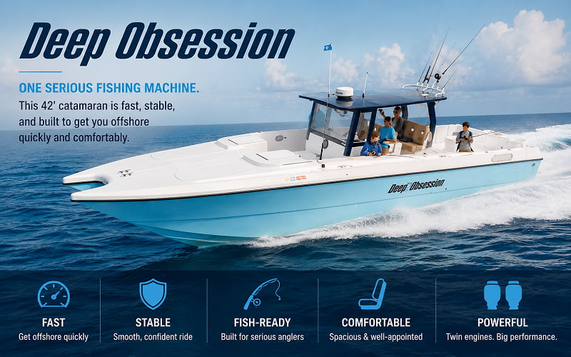 Deep Obsession Charter Fishing Boat in Destin Florida