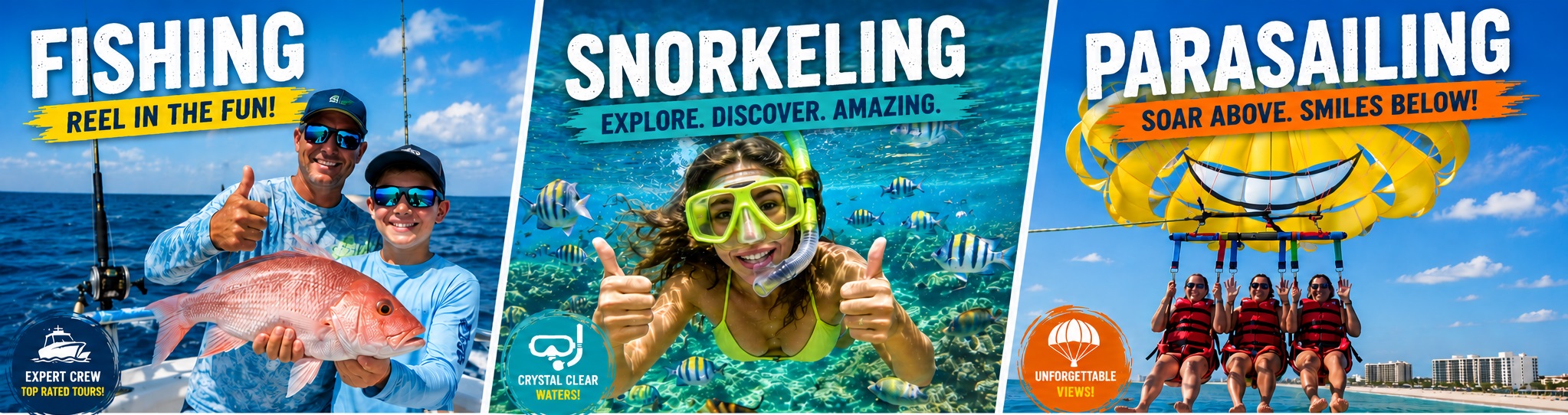 Fishing, Snorkeling, Parasailing in Destin, Florida